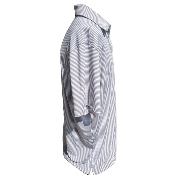 UNDER ARMOUR x WESTMORELAND CC Size XL Gray Racing Stripe Polo Shirt Performance - Picture 7 of 13